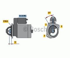 Bosch 0001108247 rozrusznik 12 v fiat, fiat punto (188)