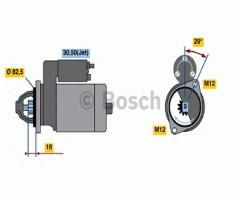 Bosch 0001109064 rozrusznik 12v, audi a6 (4f2, c6), seat exeo (3r2)