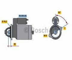 Bosch 0001109260 rozrusznik audi vw, audi a8 (4e_)