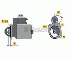 Bosch 0001109344 rozrusznik 12v iveco