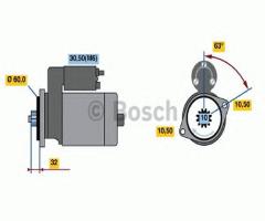 Bosch 0001125057 rozrusznik porsche cayenne (955), porsche cayenne (955)