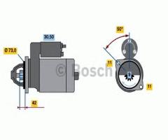 Bosch 0986017440 rozrusznik 12v, land rover range rover i (ae, an, haa, hab, ham, hbm, re, rn)