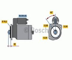 Bosch 0986020320 rozrusznik 12v vw, vw caddy iii kombi (2kb, 2kj, 2cb, 2cj)