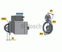 Bosch 0986021610 rozrusznik 12v, audi a6 (4f2, c6), seat exeo (3r2)