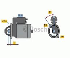 Bosch 0986024070 rozrusznik 12v vag, audi a6 (4f2, c6)