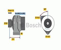 Bosch 0986039760 alternator 12v, citroËn zx (n2), fiat scudo combinato (220p)