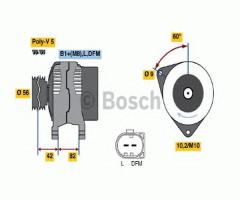 Bosch 0986044300 alternator 12v, audi a4 (8d2, b5), skoda superb (3u4), vw passat (3b2)