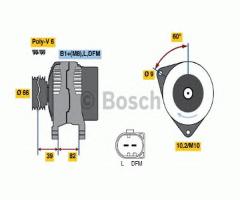 Bosch 0986044330 alternator 12v, audi a4 (8d2, b5), skoda superb (3u4), vw passat (3b2)