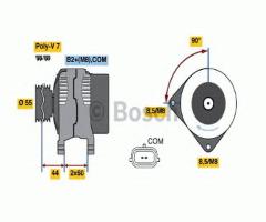 Bosch 0986046440 alternator 12v, renault wind (e4m_)