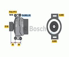 Bosch 0986047840 alternator 12v mercedes, mercedes-benz sprinter 3-t nadwozie pełne (906)