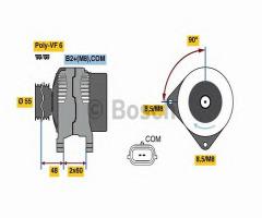 Bosch 0986080410 alternator 12v, dacia lodgy, renault megane cc (ez0/1_)