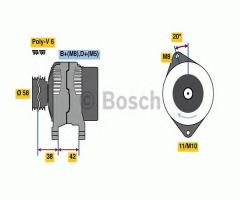 Bosch 0986081000 alternator citroen peugeot toyota, citroËn c1 (pm_, pn_), peugeot 107