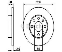 Bosch 0986479b20 tarcza hamulc. opel astra 91-00, corsa 87-00, opel corsa a tr (91_, 92_, 96_, 97_)