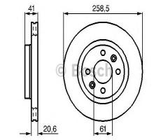 Bosch 0986479b21 tarcza hamulc. renault megane 96-02, dacia logan (ls_)