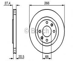 Bosch 0986479b27 tarcza hamulc. citroen berlingo,xsara peugeot 206, citroËn bx (xb-_)