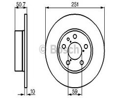 Bosch 0986479b31 tarcza hamulc. alfa romeo 156  97-02 tył, alfa romeo 164 (164), fiat croma (154)
