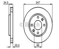 Bosch 0986479b32 tarcza hamulc. citroen saxo,xsara peugeot 206, 306, citroËn zx (n2)