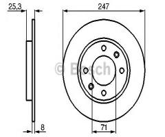 Bosch 0986479b35 tarcza hamulc. citroen xsara  97-05 tył, citroËn zx (n2)