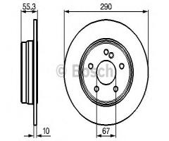 Bosch 0986479b41 tarcza hamulc. mercedes w210 e-klasa  96-02 tył, mercedes-benz klasa e kombi (s124)