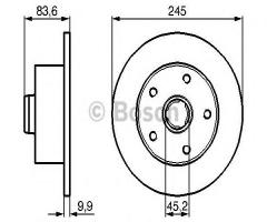 Bosch 0986479b48 tarcza hamulc. audi a4 94-00 tył, audi a4 (8d2, b5)