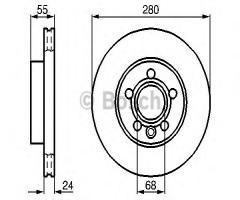 Bosch 0986479b50 tarcza hamulc. vw t4  96-03 went, vw transporter iv autobus (70xb, 70xc, 7db, 7dw)
