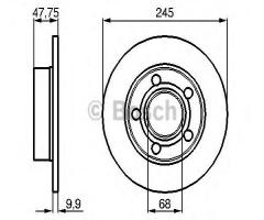 Bosch 0986479b56 tarcza hamulc. vw passat 4motion  00-05 tył, audi a4 (8d2, b5), vw passat (3b2)