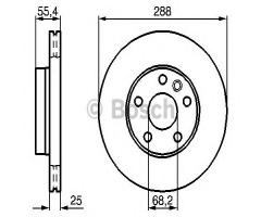 Bosch 0986479b57 tarcza hamulc. vw sharan 95-01, ford galaxy (wgr), seat alhambra (7v8, 7v9)