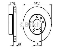 Bosch 0986479b59 tarcza hamulc. renault master  98-10 koła 16, nissan interstar autobus (x70)