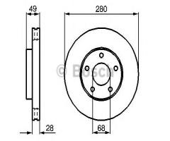 Bosch 0986479b61 tarcza hamulc. nissan primera  02-08, nissan almera tino (v10)