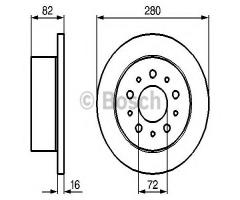 Bosch 0986479b63 tarcza hamulc. fiat ducato  01-06 tył, citroËn jumper autobus (230p)