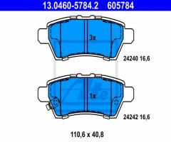 Ate 13.0460-5784 klocki hamulcowe nissan navara 05- tył, nissan pathfinder (r51)