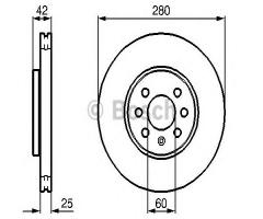 Bosch 0986479b68 tarcza hamulc. opel meriva  03-10, opel astra h kombi (l35)