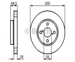 Bosch 0986479b70 tarcza hamulc. toyota corolla  02-06, toyota corolla (zze12_, nde12_, zde12_)