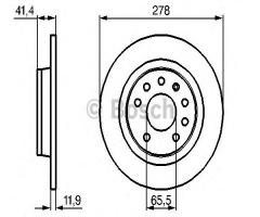 Bosch 0986479b74 tarcza hamulc. opel vectra c 02-08 tył, fiat croma (194), opel vectra c