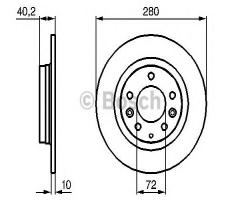 Bosch 0986479b77 tarcza hamulc. mazda 6 02- tył, mazda 6 hatchback (gh)