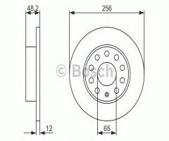 Bosch 0986479b78 tarcza hamulc. vw golf v 03- tył, audi a3 (8p1), seat altea (5p1)