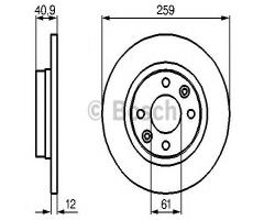 Bosch 0986479b79 tarcza hamulc. dacia logan  04- (+abs), dacia logan (ls_), renault twingo i (c06_)