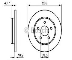 Bosch 0986479b80 tarcza hamulc. ford focus ii 04- tył, ford c-max (dm2)