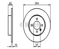 Bosch 0986479b85 tarcza hamulc. opel meriva  03-10 tył, opel combo nadwozie pełne / kombi