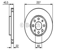 Bosch 0986479b89 tarcza hamulc. fiat grande punto 05-, fiat punto evo (199), opel corsa d