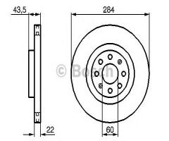 Bosch 0986479b90 tarcza hamulc. fiat grande punto  05-, fiat punto evo (199), opel corsa d van
