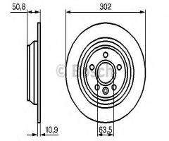 Bosch 0986479b94 tarcza hamulc. ford mondeo 07- tył, ford mondeo iv turnier (ba7)