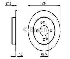 Bosch 0986479b95 tarcza hamulc. kia picanto  04- tył, hyundai i10 (pa), kia picanto (ta)