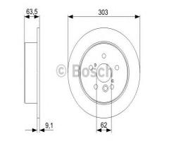 Bosch 0986479c02 tarcza hamulc. toyota rav4 ii  00-05 tył