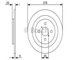 Bosch 0986479c05 tarcza hamulc. toyota yaris  06- tył, daihatsu charade