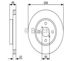 Bosch 0986479c06 tarcza hamulc. toyota yaris  06-, daihatsu charade