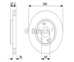 Bosch 0986479c07 tarcza hamulc. kia sportage  04- wen., hyundai coupe (gk), kia sportage (je_, km_)
