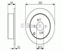 Bosch 0986479c08 tarcza hamulc. hyundai accent  05- tył, hyundai i20 (pb, pbt), kia rio ii (jb)