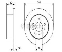 Bosch 0986479c10 tarcza hamulc. fiat ducato  06- tył, citroËn jumper autobus