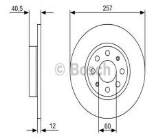 Bosch 0986479c11 tarcza hamulc. fiat grande punto  05-, fiat grande punto (199), opel corsa d